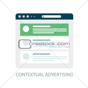 Pay Per Click icon, contextual advertising - ppc online marketin