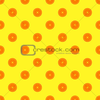 Orange fruit seamless yellow pattern