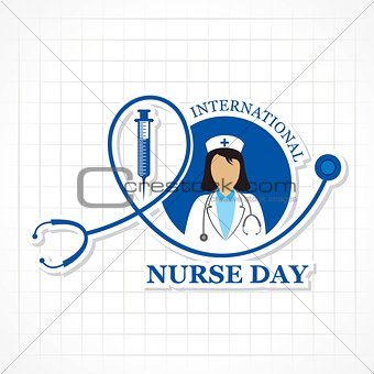Vector illustration of International Nurse Day stock image