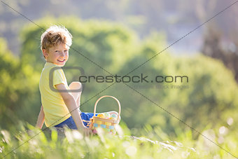 kid at easter