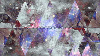 Nebula space and sacred geometry. Elements of this image furnished by NASA.