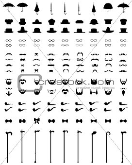 Set icons for gentleman