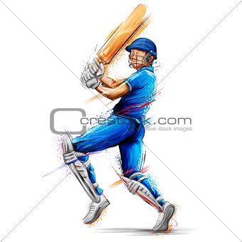 Batsman playing cricket championship sports