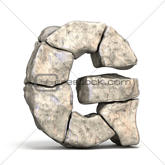 Stone font letter G 3D