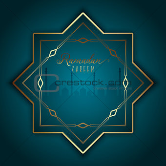 Elegant background for ramadan kareem 