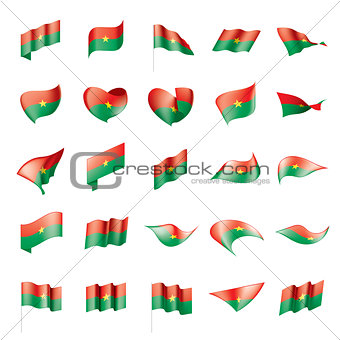Burkina Faso flag, vector illustration
