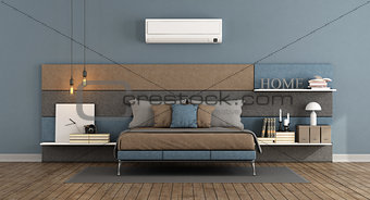 Modern master bedroom with air conditioner