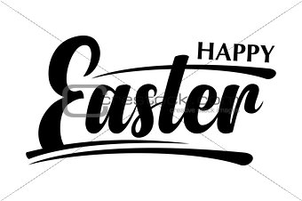 Happy Easter. Calligraphic text