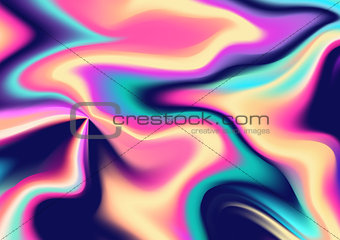 Abstract Iridescent Swirling Background