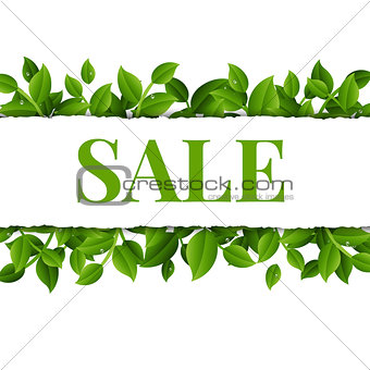 Sale Poster With Leaves