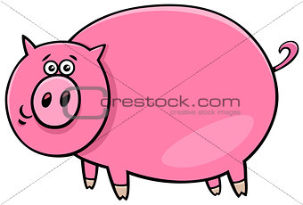 funny comic pig character cartoon illustration