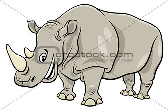funny rhinoceros animal cartoon character