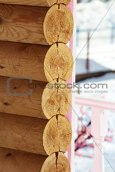 Part of wooden house, indoor