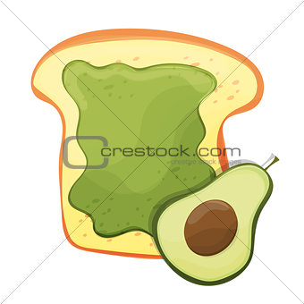 Avocado toast. Fresh toasted bread with avocado. Delicious sandwich