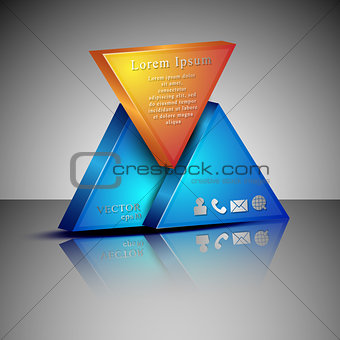 3d banner with different symbols