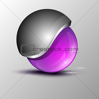 Putple circle sphere logo