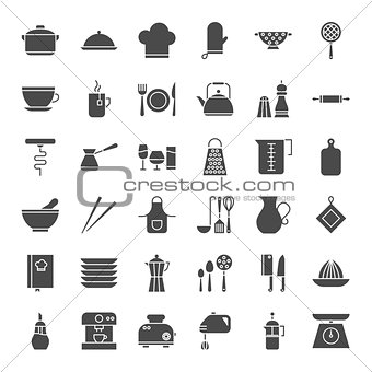 Kitchen Utensils Solid Web Icons