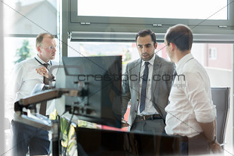 Corporate businessteam working in modern office.