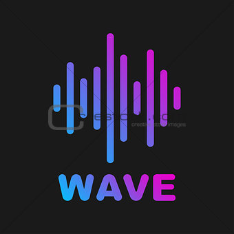 Vector sound wave. Logotype of sound and music wave. EPS 10