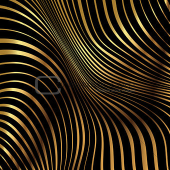 Gold pattern striped background