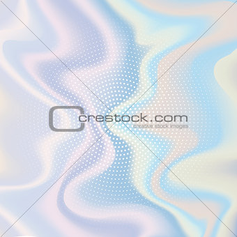 Holographic background with halftone dots design 
