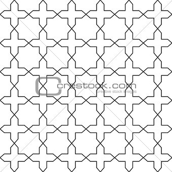 Simple seamless geometric pattern. Vector ornamental background