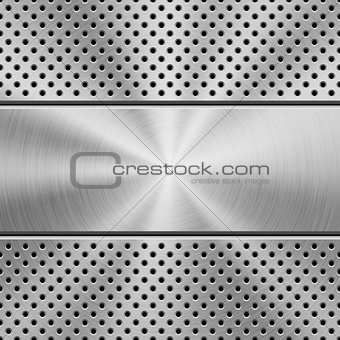 Metal Background with Perforated Pattern