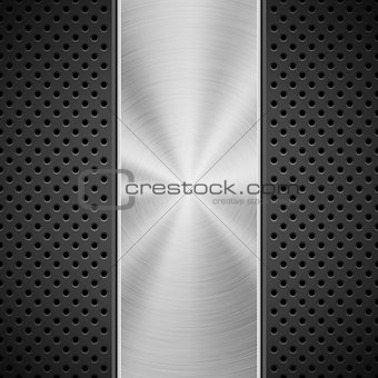 Black Background with Perforated Pattern
