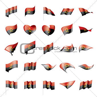 Angola flag, vector illustration