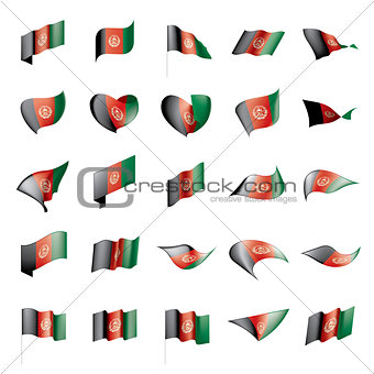 Afghanistan flag, vector illustration