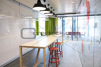 Casual meeting area in an empty business premises