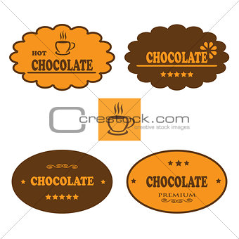 Set of retro chocolate labels
