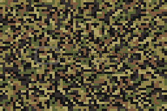 Seamless forest pixel camouflage