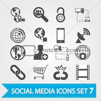 Social media icons set 7
