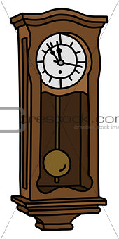 The vintage pendulum clock