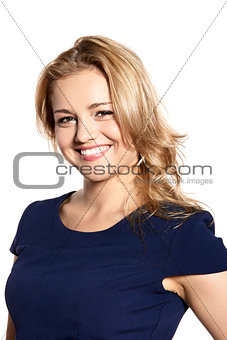 Portrait of Smiling Blonde Woman