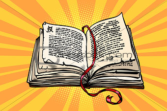 ancient book, religion, fairy tale and literature