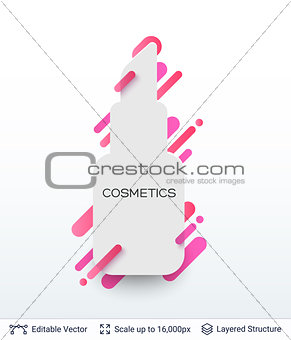White badge lipstick silhouette sticker.