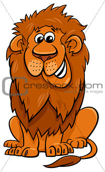 lion animal character cartoon illustration