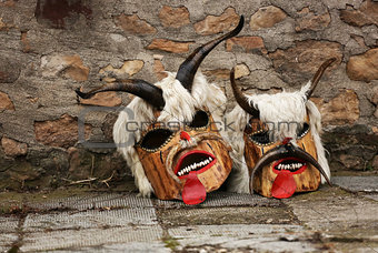 Masks of bulgarian traditional Festival of the Masquerade Games 