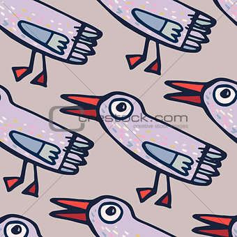 Vector design with stylized birds.
