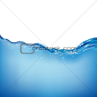 Beautiful Blue Water Wave