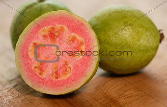 Ripe, pink guava