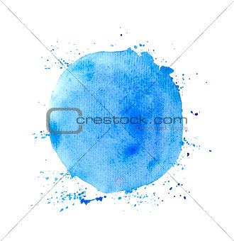 Blue round watercolor vector texture