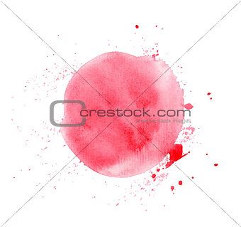 Red round watercolor vector texture