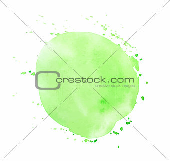 Green round watercolor vector texture