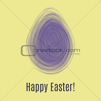 Happy Easter ultra violet card. Egg hunt for children template layout. Vector illustration.