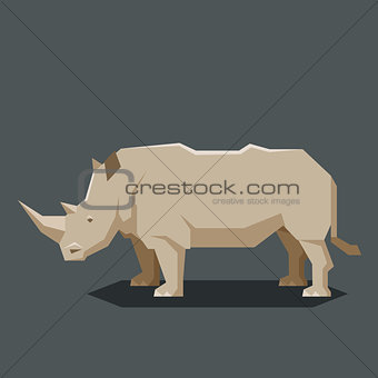 Flat geometric Rhinoceros