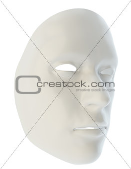 White mask similar to the robot's face