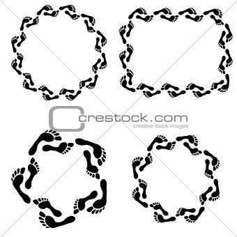 circle footprint frames set